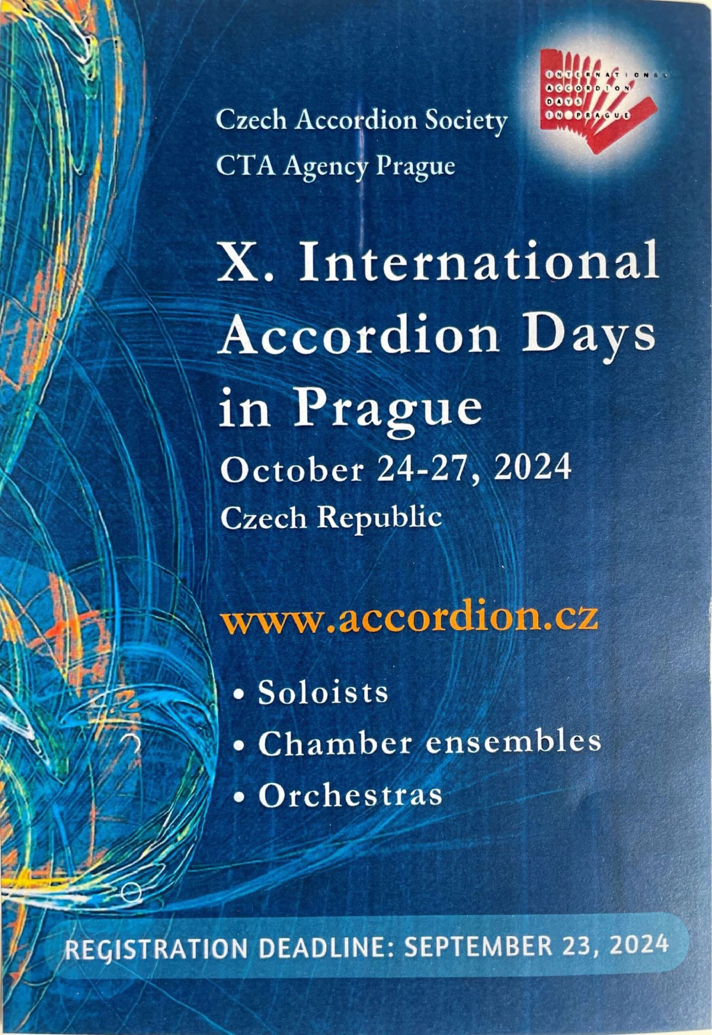 Registration Deadline 10th International Accordion Days in Prague 2024 Czech Republic