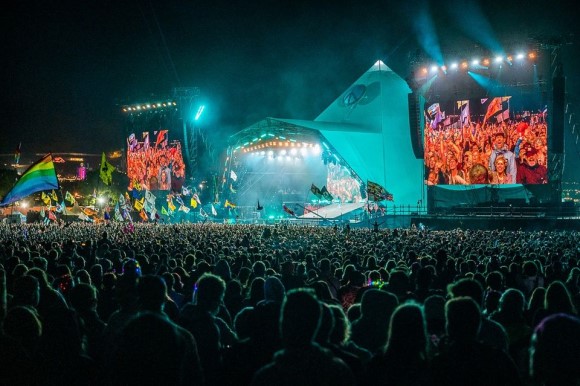 Accordionists at glastonbury festival
