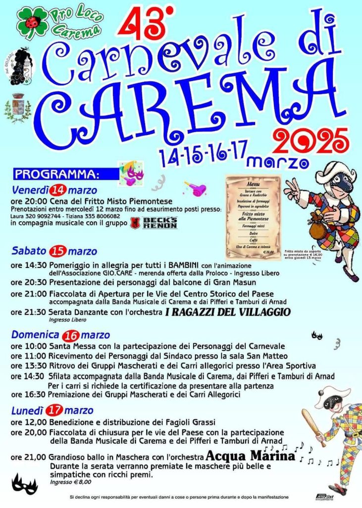 43rd Carnevale di Carema 