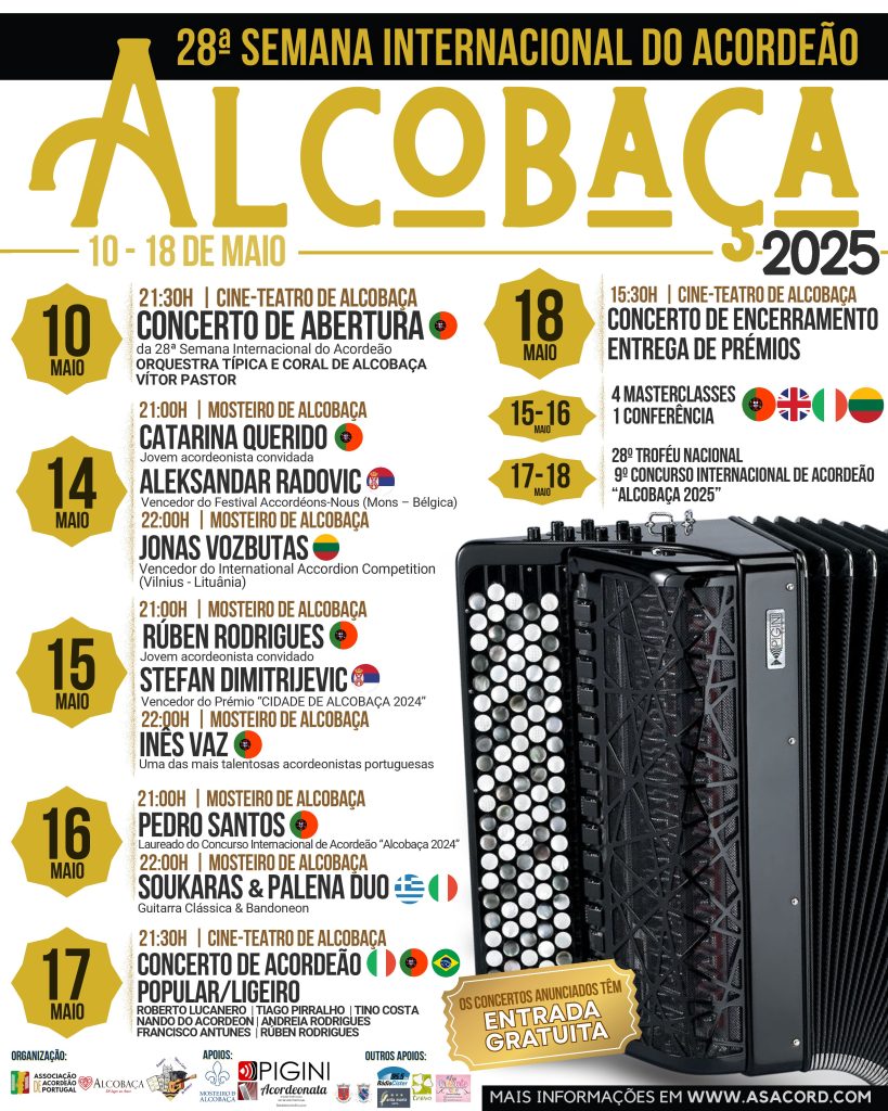 28th International Alcobaça 2025 Accordion Week program
