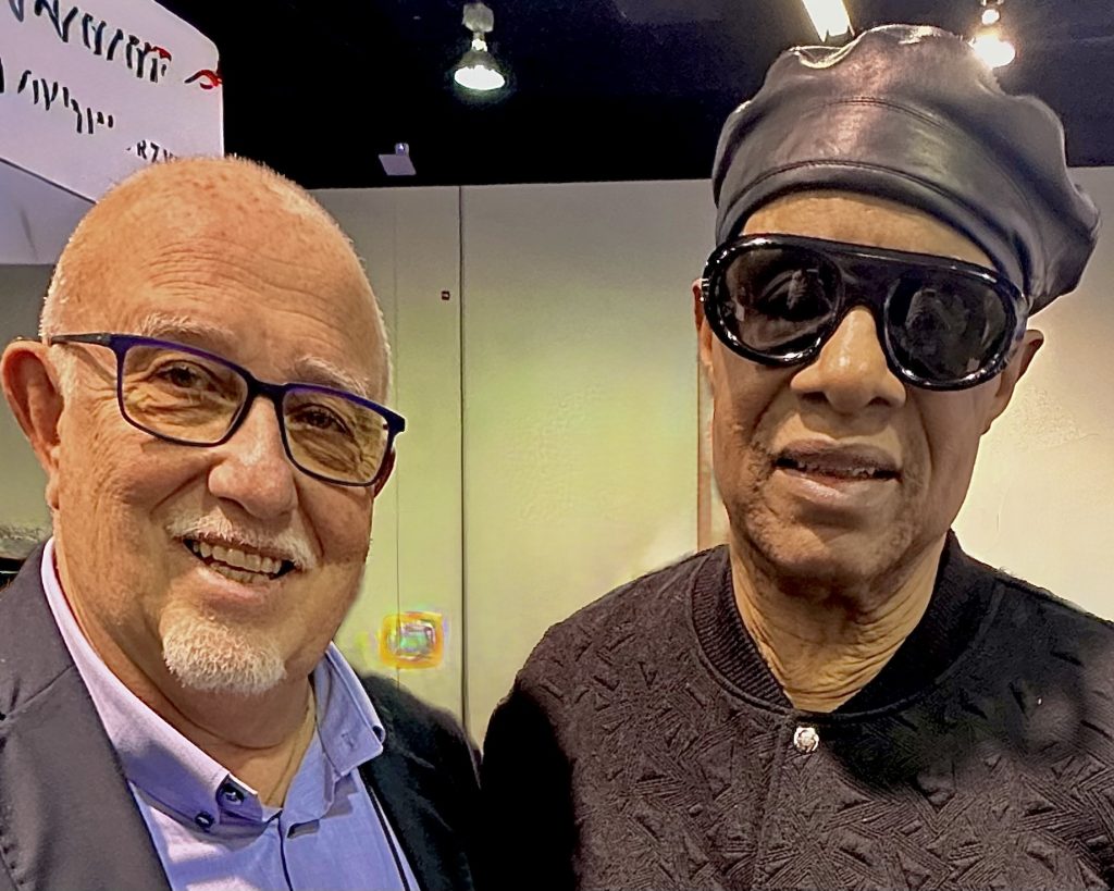 Luigi Bruti with Stevie Wonder
