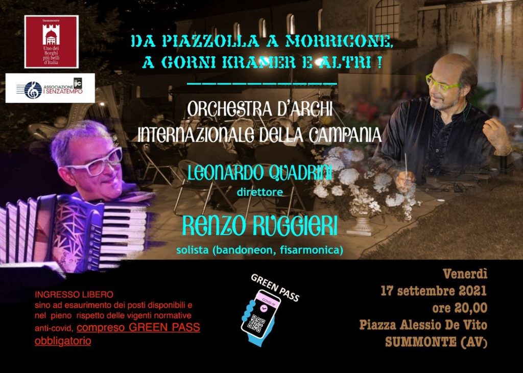 Renzo Ruggieri concert poster with Orchestra D'archi