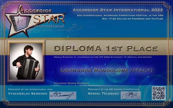 Leonardo Rondolone certificate