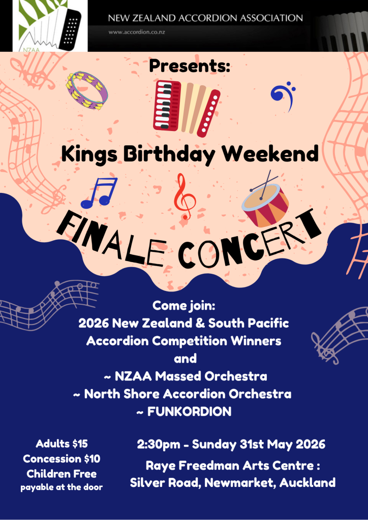 South Pacific Accordion Championships & Festival Finale Concert poster