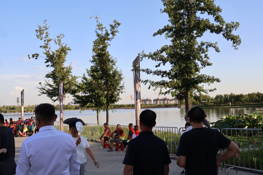 Beautiful lake view by stage