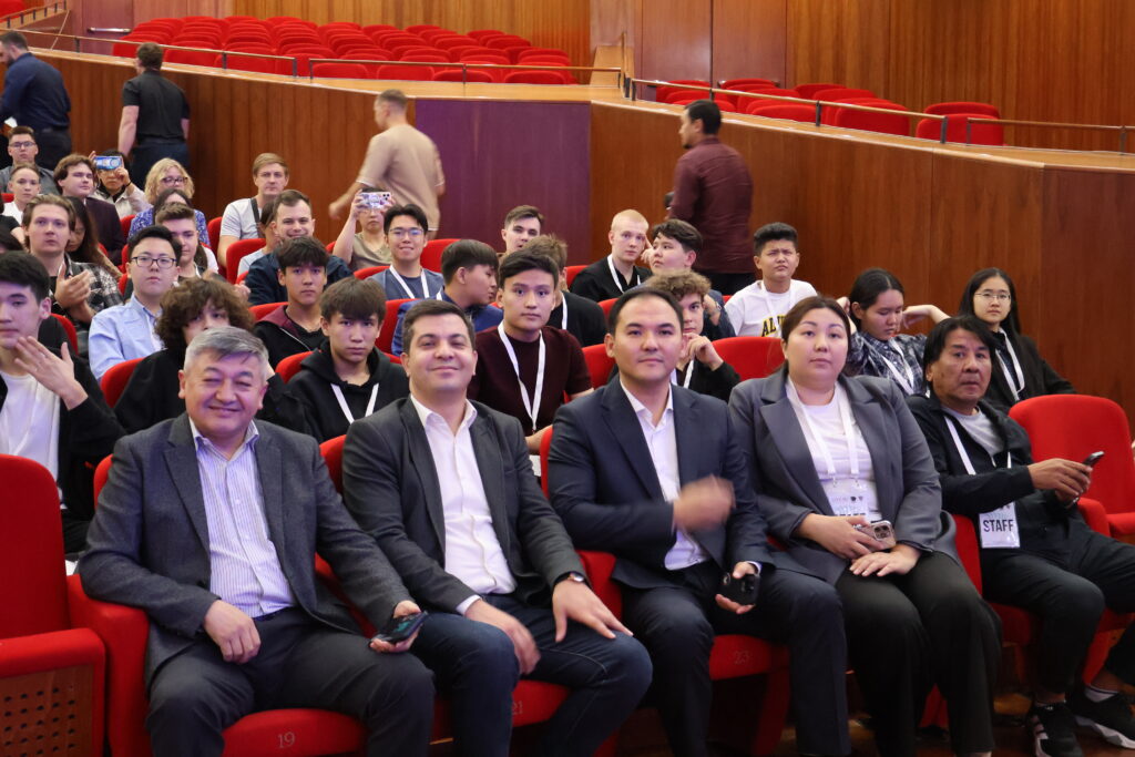 Management of the QAZAQ, on the left the Director Akan Abdualiyev.